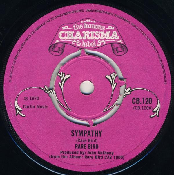 

7inch Record RARE BIRD - Sympathy CB120 Charisma 1970 UK Rock Used