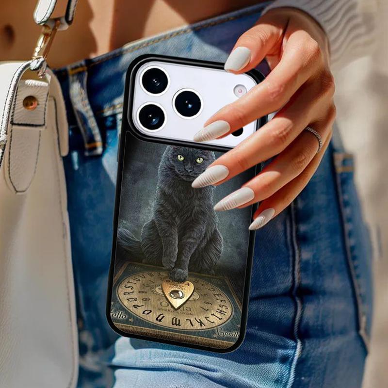 Witch and cat Colorful Cute Phone Case For iPhone 17 Air 14 15 13 12 Max Cover For Apple 16e 11 Pro Max Plus Coque