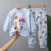 Cotton Children Pajamas Sets Unisex Soft Comfort Warm Cute Cartoon Printed Suitable Boys Girls Perfect for Autumn Winter Warmth