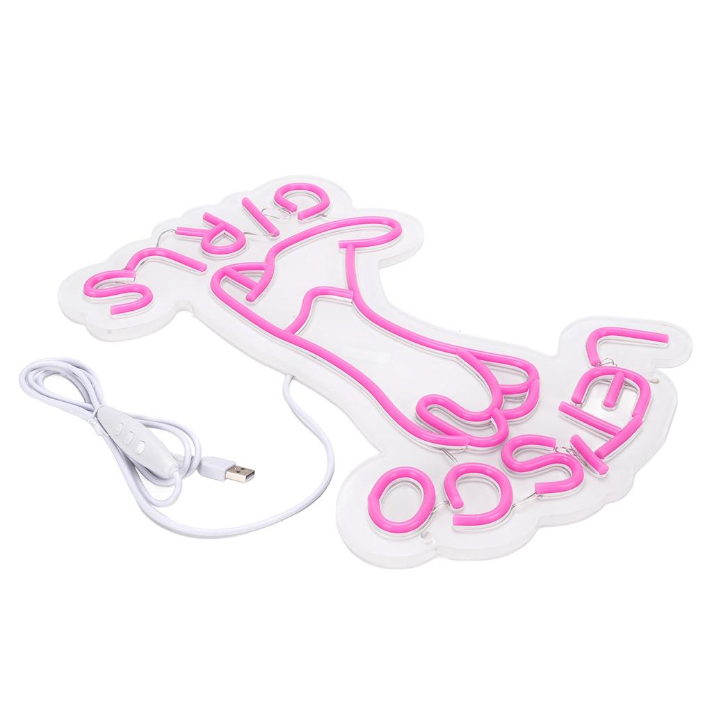 LED Neon Light Lets Go Girls Boot Sign Wall Decoration for Bachelor Birthday Party Photography Prop