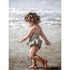5D DIY Diamond Painting Seaside Girl Full Drill Round Diamond Embroidery Portrait Cross Stitch Mosaic Home Decor
