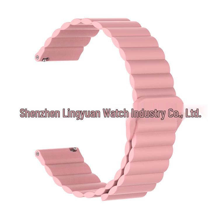 Huawei GT5 & Samsung Two-Tone Silicone Magnetic Loop Watch Strap (16mm/18mm)