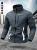 EU Size Mint Green Motorcycle Flight Jacket for Young Men