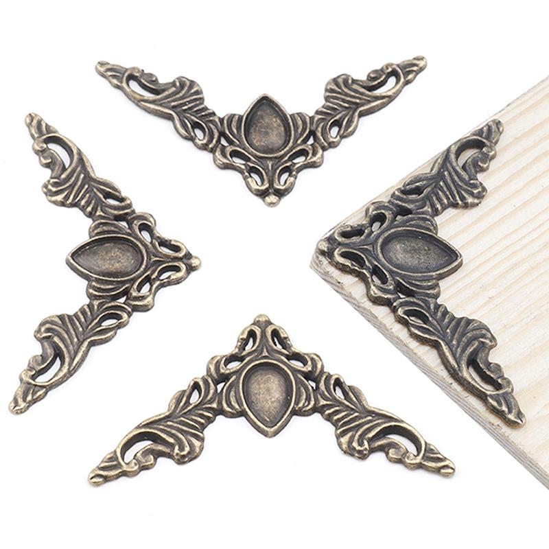 10Pcs Metal Angle Corner Brackets Photo Albums Menus Frame Furniture Decorative Protector Diy Crafts Furniture Decorative Protector