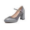 Fashion NEW Spring Women Pumps Patent Leather Shoes for Women Round Toe Chunky Heel Shoes Super High Heel Mary Janes Modern Shoes Women