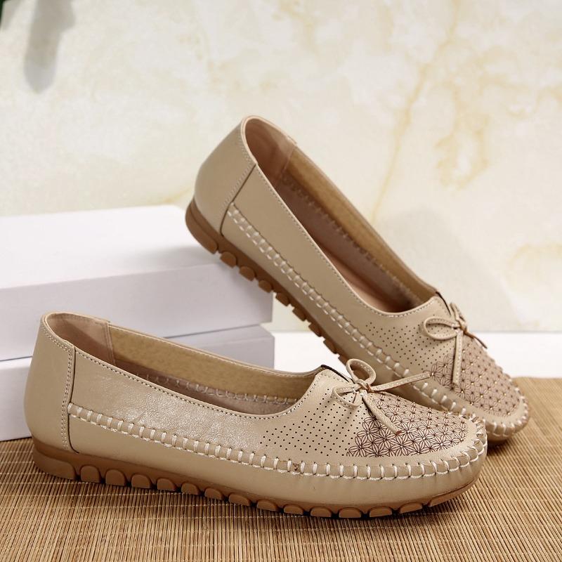 Large Size Single Shoes Female 2025 Spring and Summer New Fashion Wildcard A Stirrup Bean Shoes Non-slip Bow Single Shoes