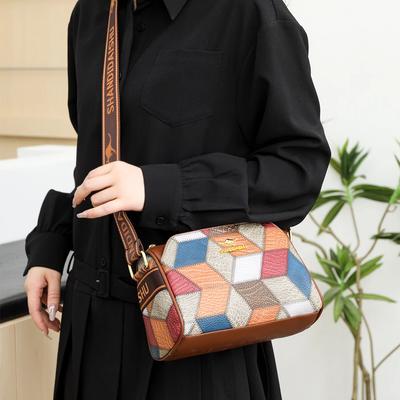 Dames zachte leren patchwork schoudertas messenger bags casual tassen mode tassen vrouwelijke stijl