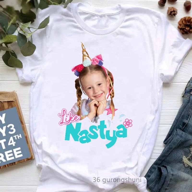 Camiseta Estampada Like Nastya Toys 2024 Hot Sale Para Mujer S