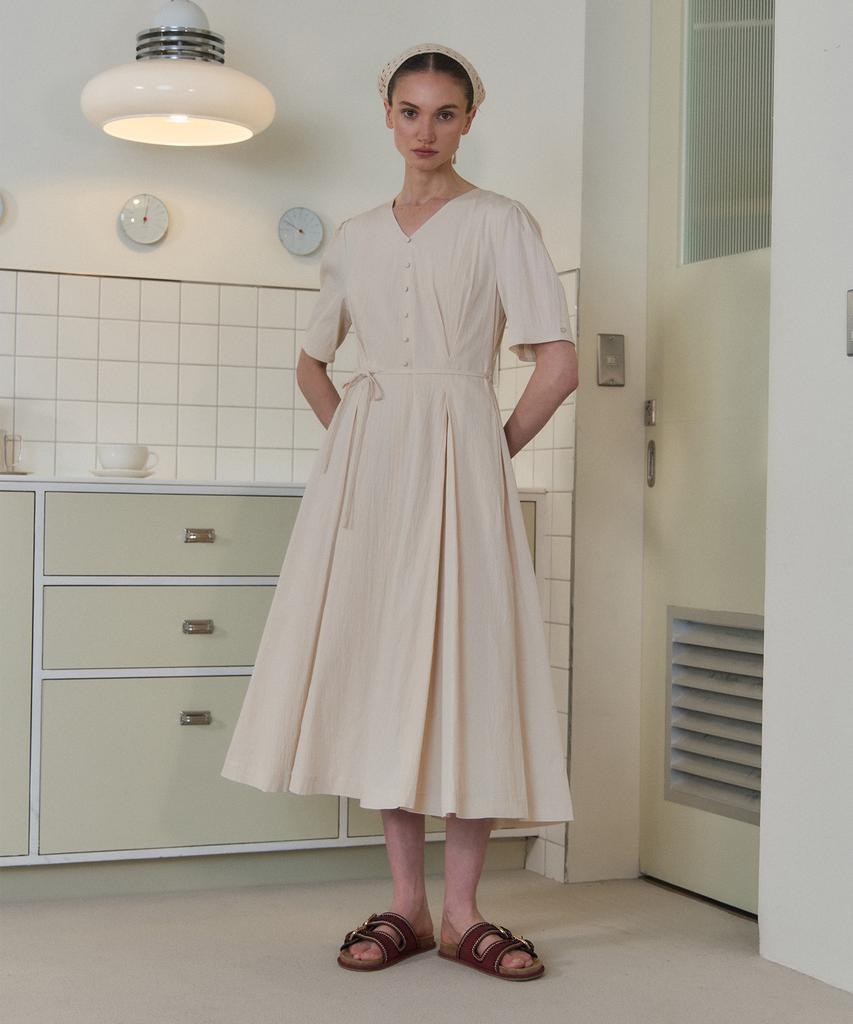 Jucy Judy V-Neck Button Dress Jzop321B
