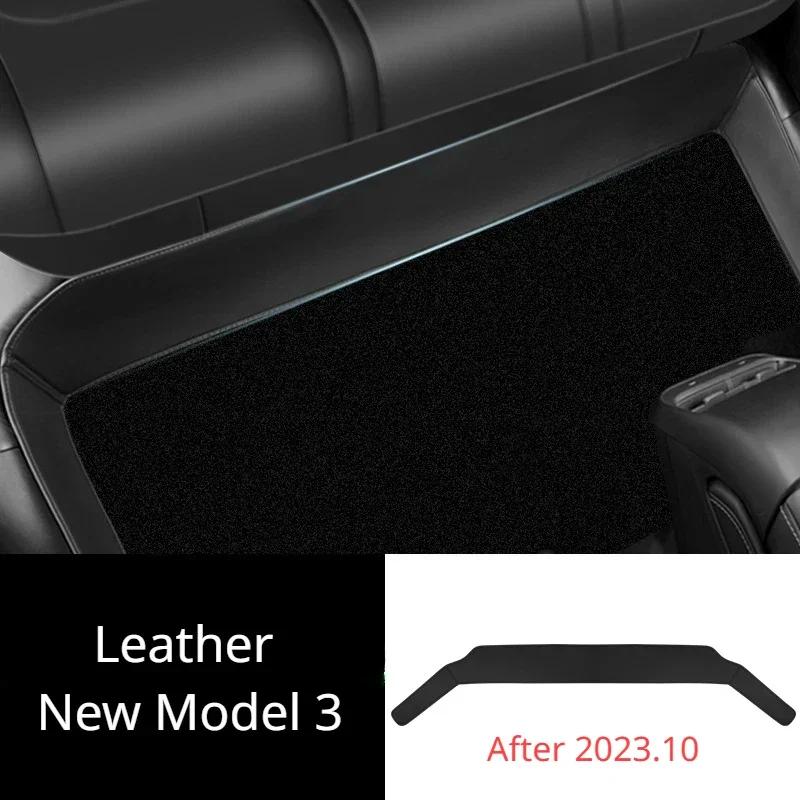 For Tesla Model Y Model 3 Highland Rear Seat Lower Protective Mat Leather Full Surround Seat Anti-Dirty Kick Pad Car Accessories