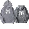 Mens Oversized Streetwear Hoodie With Spider Print - Soft Cotton Blend Loose Fit Casual Sweatshirt