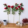 1 Stück Seidenrose mit Stiel Künstliche Rosenblume Realistische Künstliche Langstielrose Valentinstag Falsche Rosenstrauß für Hochzeit Heimdekoration