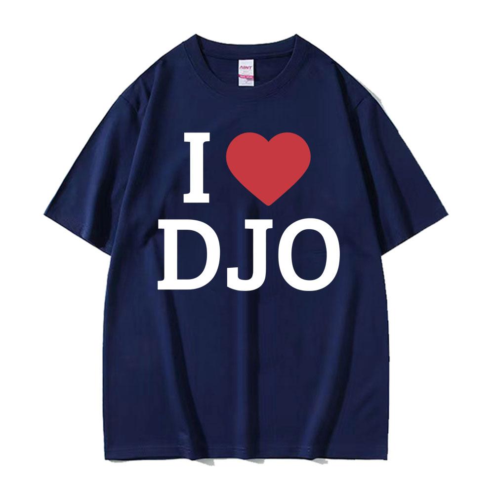 I Heart DJO Graphic Print Tee Shirt Unisex Women Fashion Hip Hop Short Sleeve Tshirt Oversized Cozy 100 Cotton T Shirt Streetwear