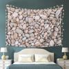 Creme Naturkieselsteine Felsen Wandteppich Kunst Ästhetische Wandteppiche für Wohnzimmer Schlafzimmer Dekor Haus Hippie Wandtuch Wandbehang