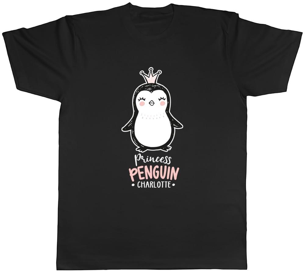 Personalised Princess Penguin Womens T-Shirt National Penguin Day Tee Gift S