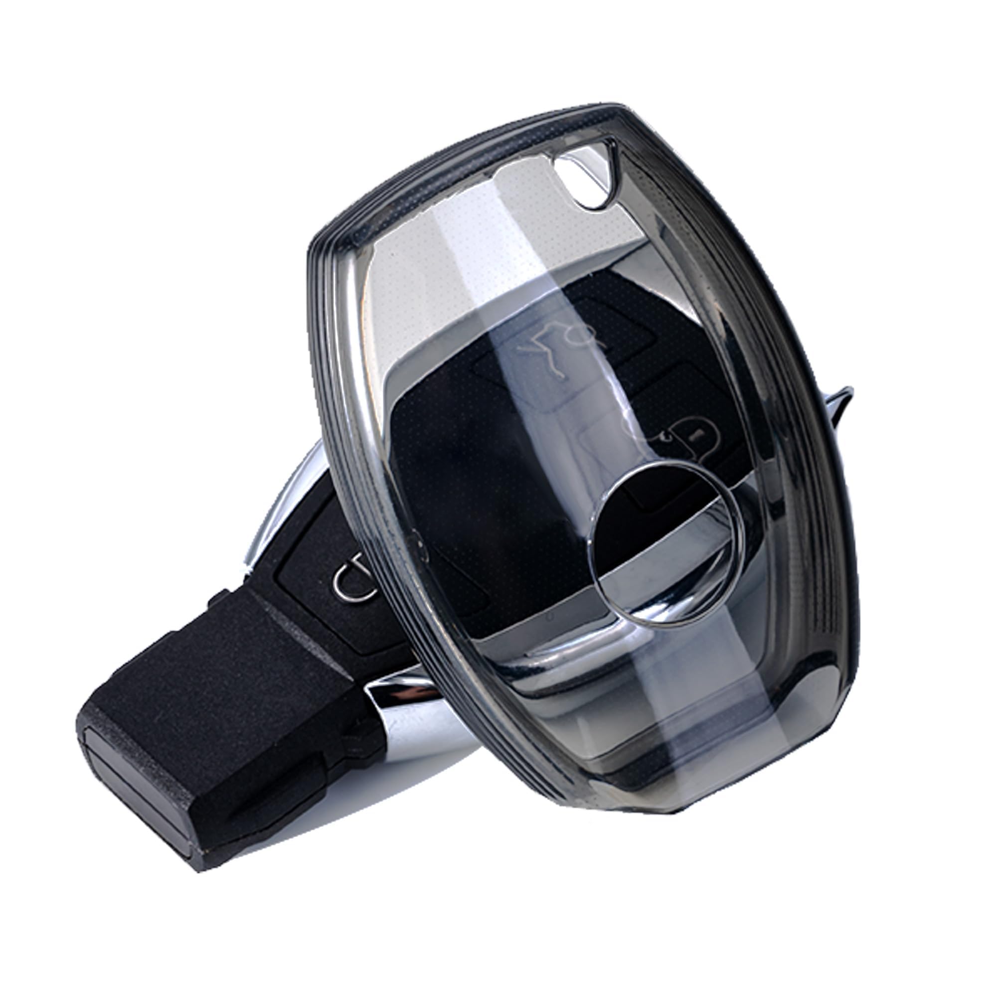 [Unhoke] Benz Key Case Clear Mercedes Key Cover Transparent For чёрный