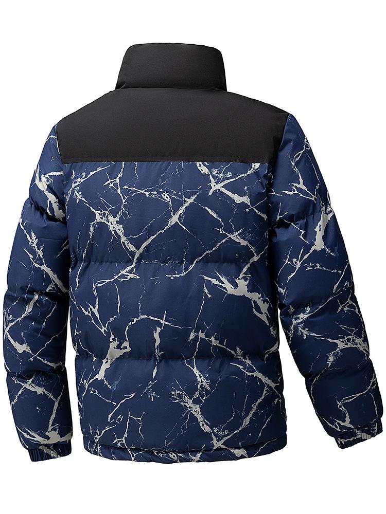 Men's Trendy Camouflage Cotton Jacket, Winter Warmth with Thickened Stand Collar