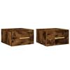 VidaXL Tables de chevet murales 2 pcs chêne fumé 35x35x20 cm 829799