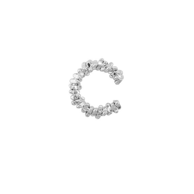 Korean Style Irregular Shiny Gear Ear Cuff, No Piercing Needed, Versatile and Chic for Autumn