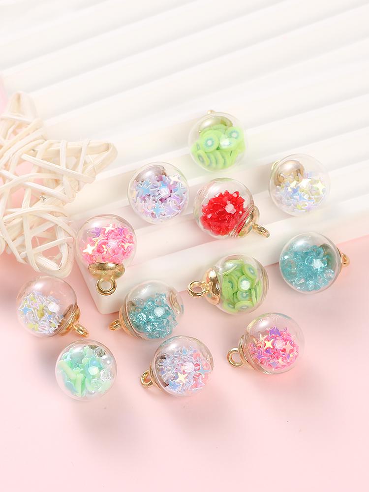 Pendentif Boule de Cristal Fait Main pour Bijoux DIY: Porte-clés, Colliers, Boucles d'oreilles, Breloques et Accessoires.