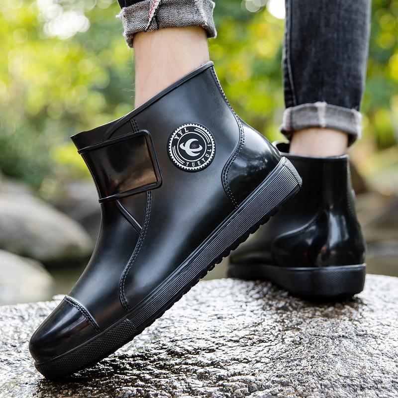 Modă mărime super mare pantofi de ploaie pentru bărbați antiderapanți impermeabili cizme de ploaie lână termică pantofi de cauciuc tub scurt acoperitor pantofi de apă modă pentru femei