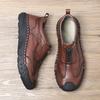 Fashion Men Leather Businenss Loafers Handmade Casual Shoes Non-slip Man Driving Walking Shoes Non-Slip Outdoor Hiking Footwear Sneakers