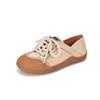 Autumn new lace-up casual women's shoes soft sole flat heel retro color matching women's single shoes ugly cute German training shoes