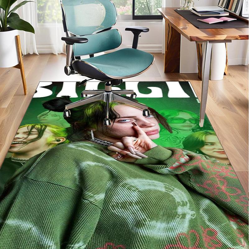 Bi-llie music Artwork Office Rug Chair Mat, Game Carpet, Suitable for Front Door, Bedroom, Living Room, Desk, Holiday Gift