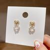 Romantic Love Heart Design Natural Freshwater Pearl 14K Gold Filled Ladies Stud Earrings  For Women Anti Allergy Gifts