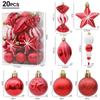 29/20Pcs Candy Cane Pine Cone Christmas Tree Balls Hanging Christmas Pendant  New Year