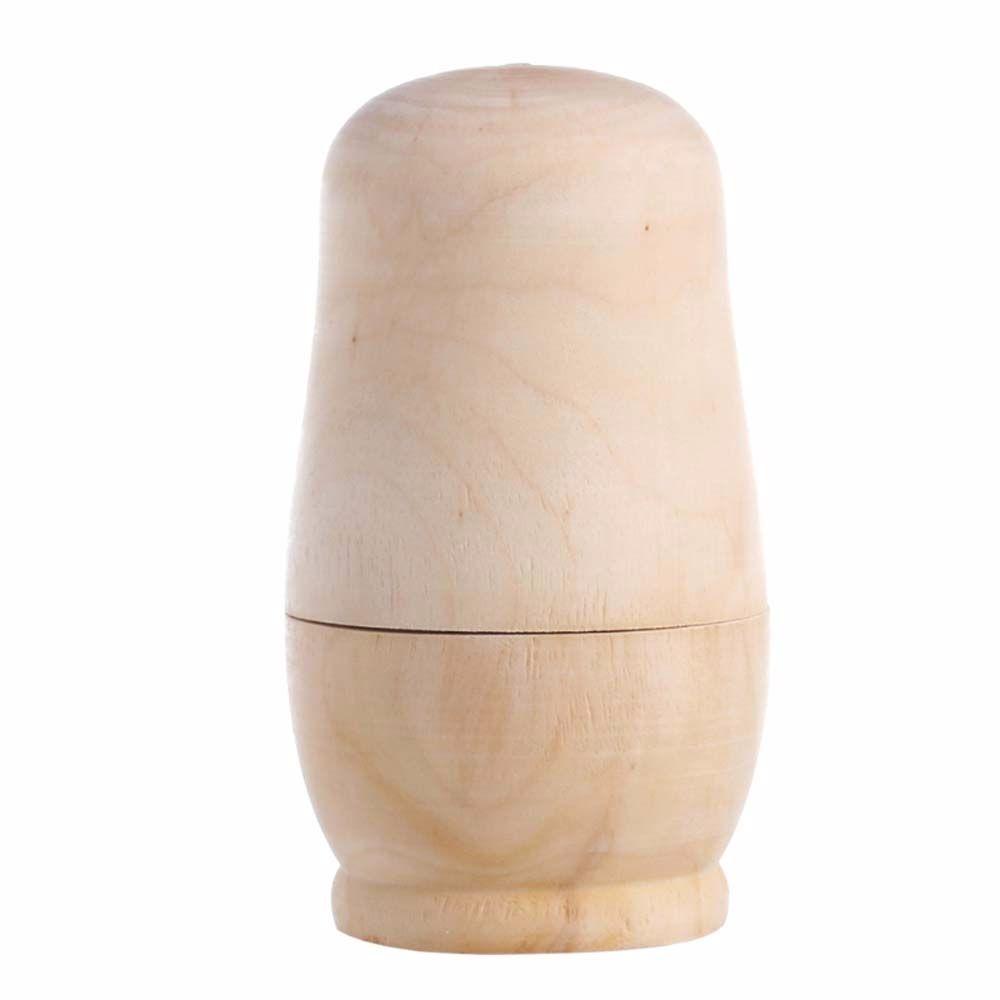 DIY Office Unpainted Russian Nesting Dolls Blank Wooden Embryos Matryoshka Doll Matrioska Dolls