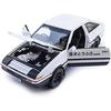 Initial D Alloy Model Car Takumi Fujiwara AE86 Trueno Project D Specification 1/32 Scale (White)
