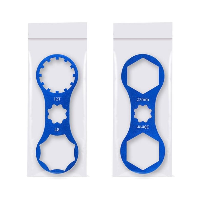 2pcs Aluminum Alloys Bicycles Front Fork Caps Wrench Removal & Installation Spanner Bicycles Bottom Brackets Removal Tool
