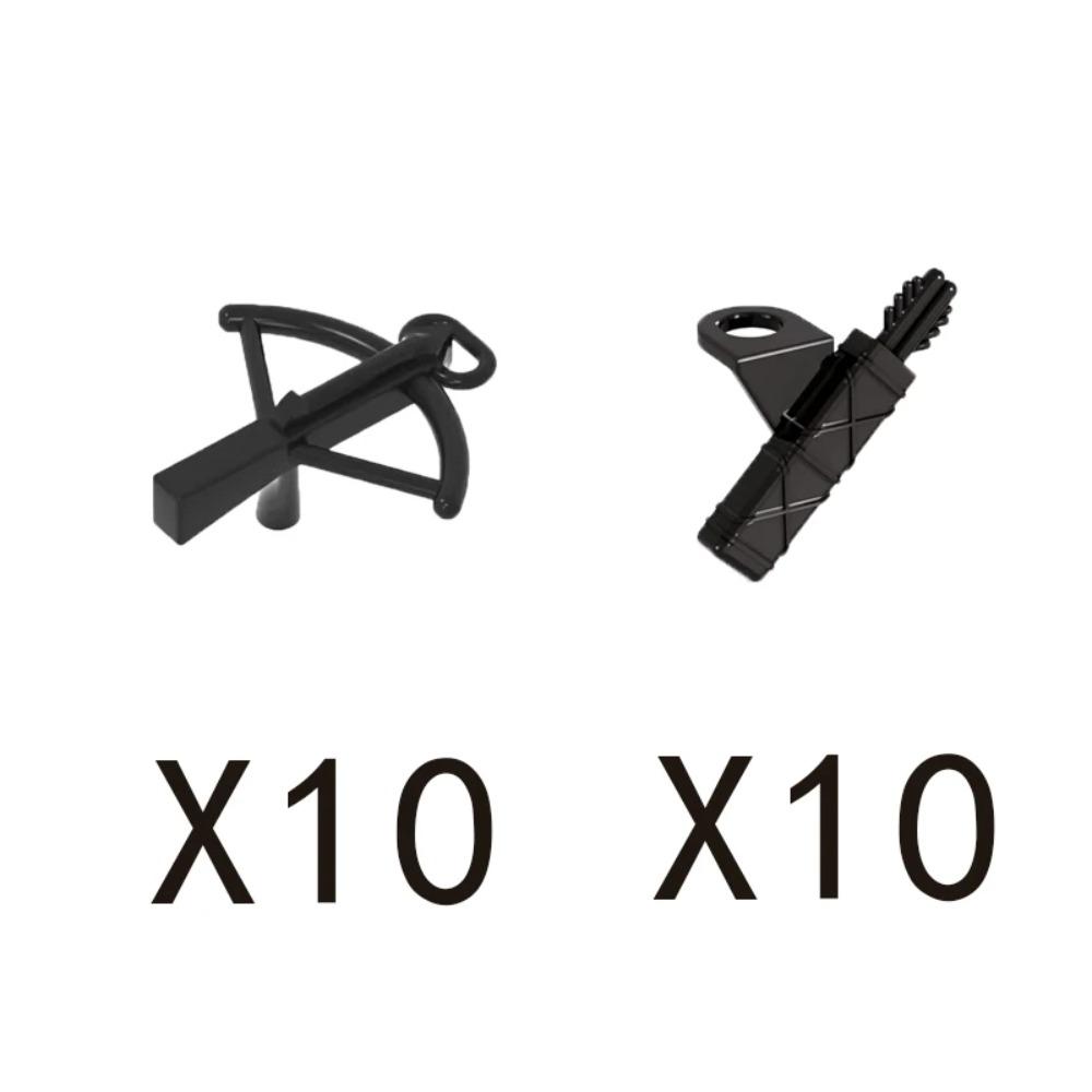 MOC Building Blocks Weapon Toy Accessories Medieval Soldier Knight Figure Ten Spear Crossbow Axe Sword Mini Brick Gift S001 DIY