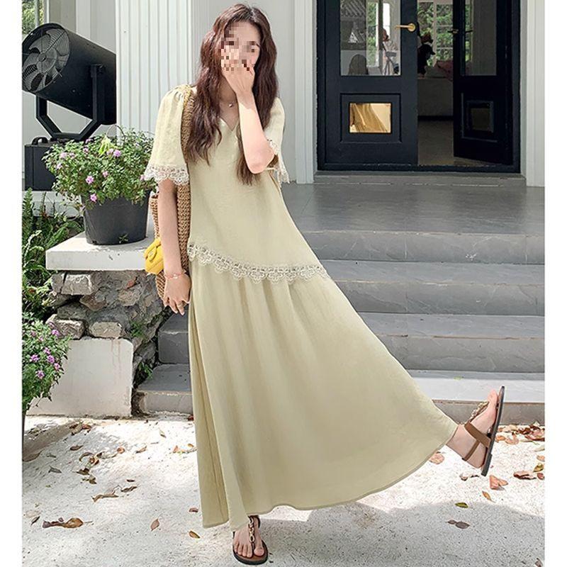Stylish Summer 2025 Women's Two-Piece Set: Short-Sleeved Top & French Skirt