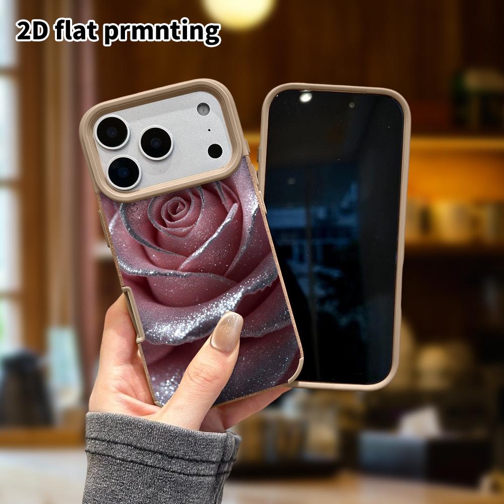 Phone Case: Lambskin 2D Flat Samsung Galaxy A34 A35 M05 M06 S20 S22 S21 FE Plus 5G Protective Case, Pink Rose, Christmas and Halloween Gift