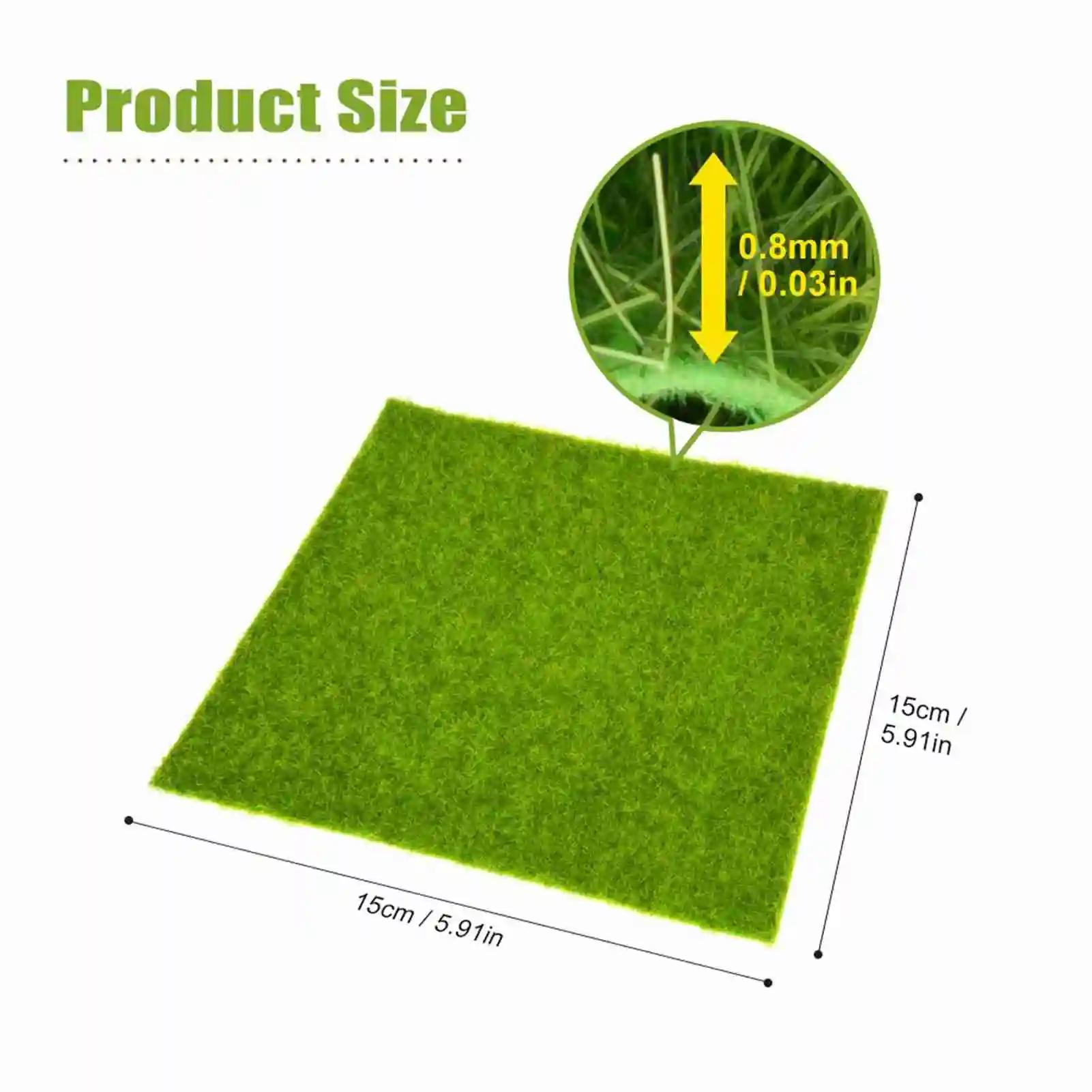 Synthetic Miniature Garden Ornament DIY Craft Pot Artificial Lawn Grass Plastic Mini Gardening Props