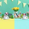 Plastic Pastel Tablecloth, Multicolor Disposable Rectangle Tablecloths for Wedding, Birthday Party, Spring Easter, Summer Party Decoration