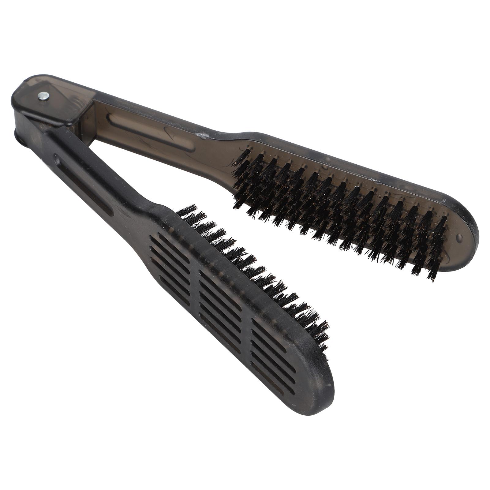 

Hair Straightener Brush Double Side AntiStatic Hair Straightening Styling Brush