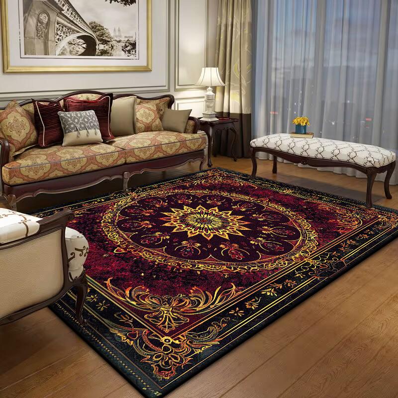 Persian Luxury Red Carpet Living Room Large Size Rug Non-slip Coffee Tables Mat Home Decoration Bedroom Lounge Rug Tapis Salon