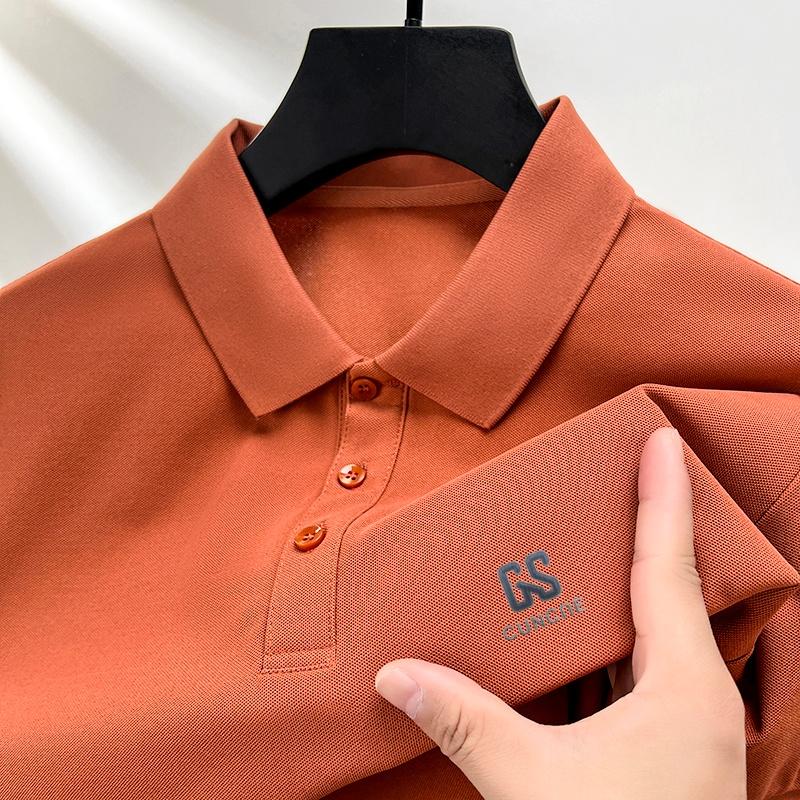 High End Design Men's Polo Shirt Lapel Short Sleeve T-Shirt Summer New Exquisite Letter Print Fashion Casual Business Menswear