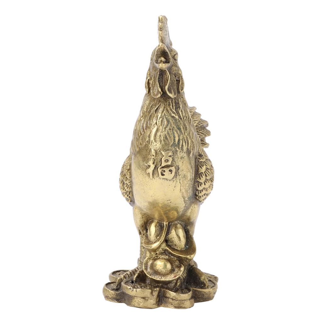 Best Pure Brass Rooster Chicken Symbol of Luck and Wealth In Geomantic Omen