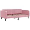 Daybed Pull out with Drawers Pink 90x200 cm Velvet