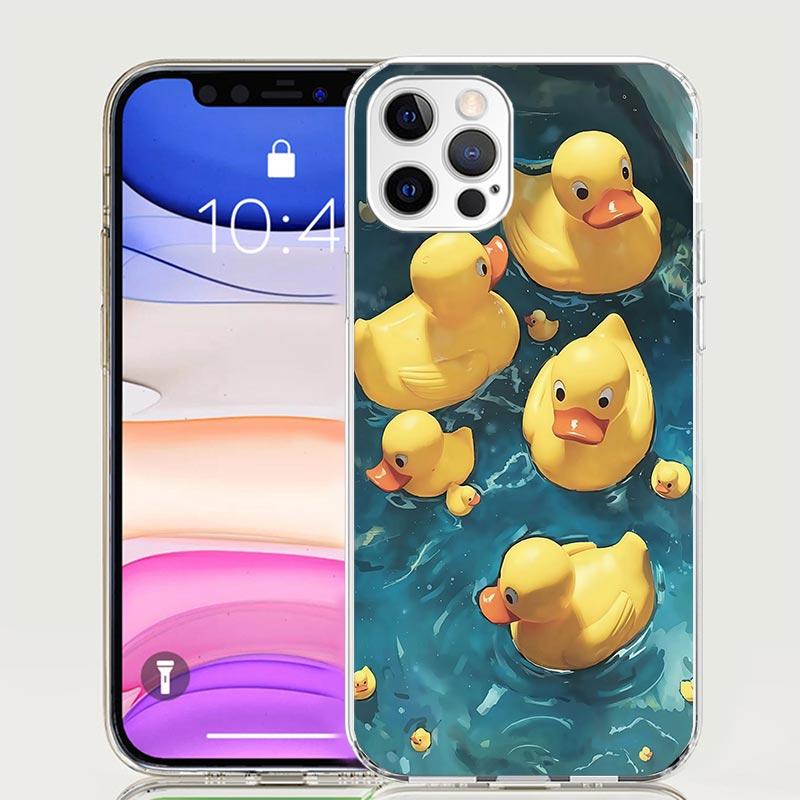 Rubber Ducks Swimming Pool Phone Case For iPhone 17 Air 16 15 Plus 11 14 Pro Max 13 Mini 12 7 8 + SE Pattern Art Customized Cove
