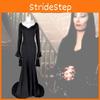 Vestito Morticia Addams Sexy Gotico Costume Cosplay Dalla Famiglia Addams
