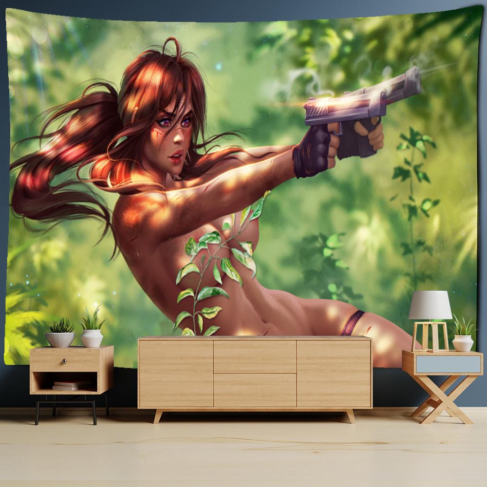 

Лесная красота, иллюстрация, гобелен, настенное искусство, загадочный хиппи, психоделический тапиз, эстетика, декор для дома и комнаты 200x150cm