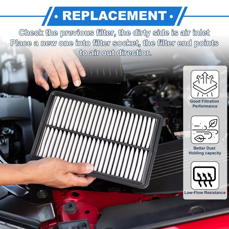 X Autohaux 1 Pcs Engine Air Filter for Toyota Camry 2.5L L4 10-17 Long Life Engine Air Filter