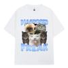 Summer freak funny watermelon cat meme Graphic T Shirt Men Women Silly Kitten Lover T Shirt Fashion cotton oversized T shirt