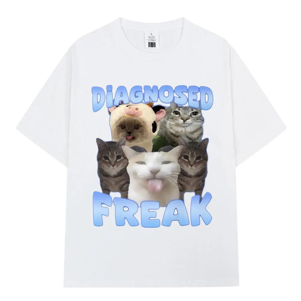 Summer freak funny watermelon cat meme Graphic T Shirt Men Women Silly Kitten Lover T Shirt Fashion cotton oversized T shirt