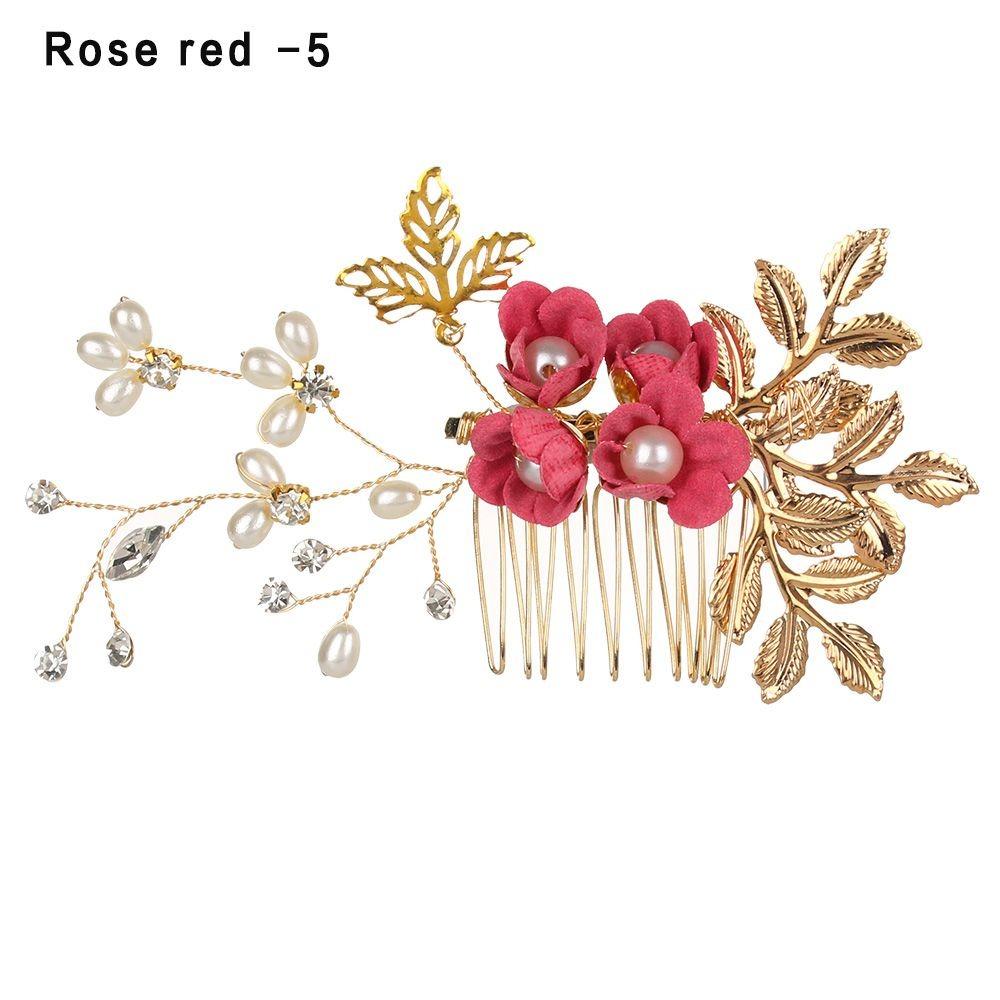 Romantic Bride Hair Jewelry Wedding Bridal Clips Flower Hair Pin Hair Combs Leaves Tiara